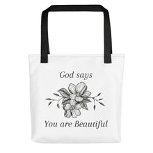 Load image into Gallery viewer, God Says You Are Beautiful Tote
