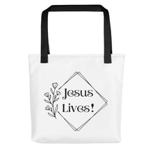 Load image into Gallery viewer, Jesus Lives Flower Tote
