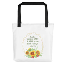 Load image into Gallery viewer, Salmo 13:6 Flower Tote
