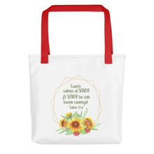 Load image into Gallery viewer, Salmo 13:6 Flower Tote
