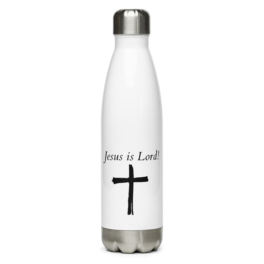 Jesus Is Lord Steel Water Bottle