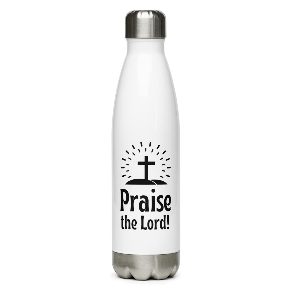 Praise The Lord Cross Steel Water Bottle
