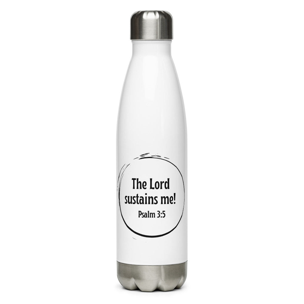 Psalm 3:5 Steel Water Bottle