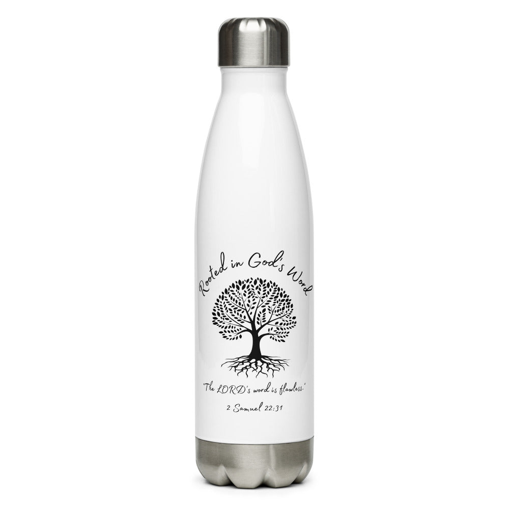 Rooted In God's Word Steel Water Bottle