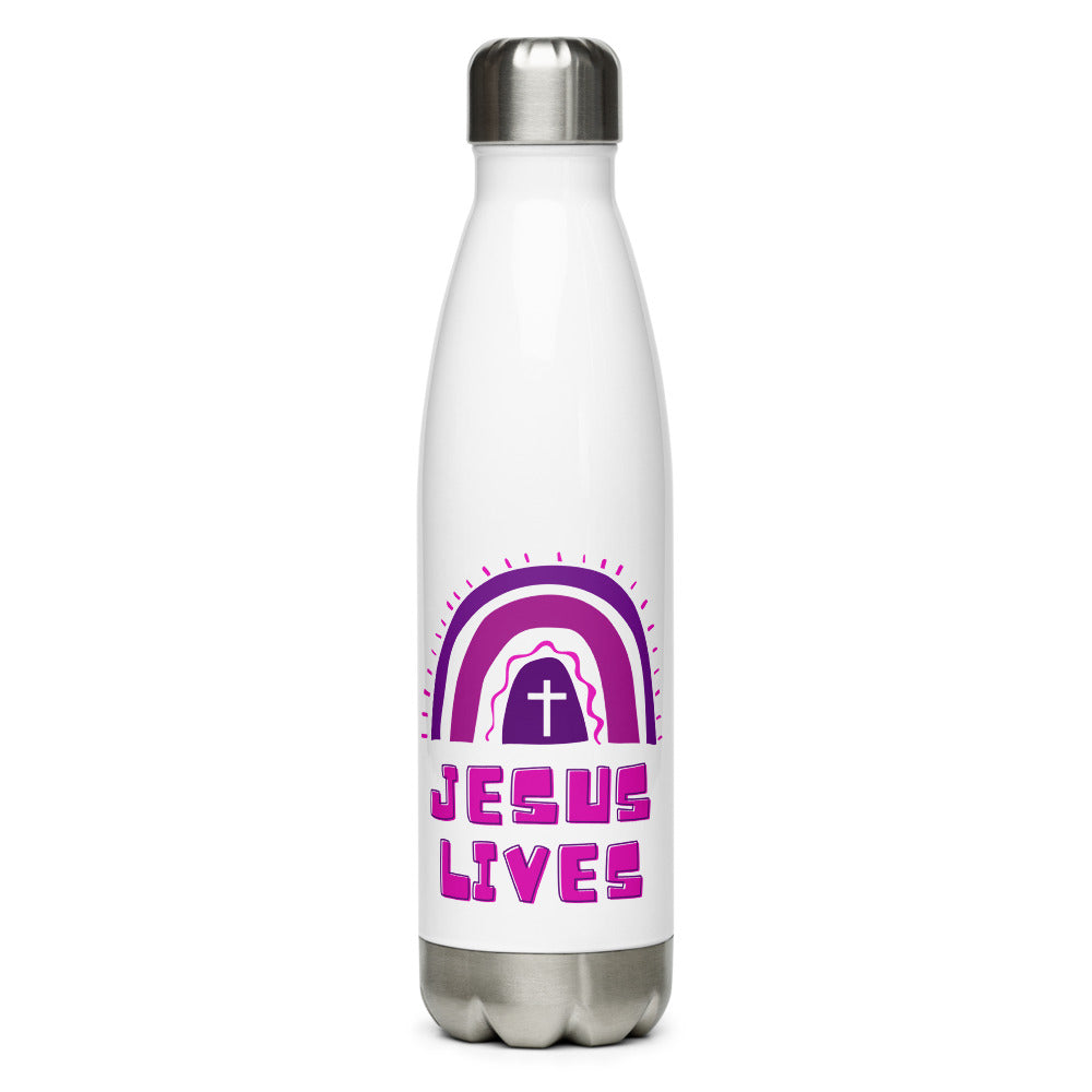 Jesus Lives Steel Water Bottle