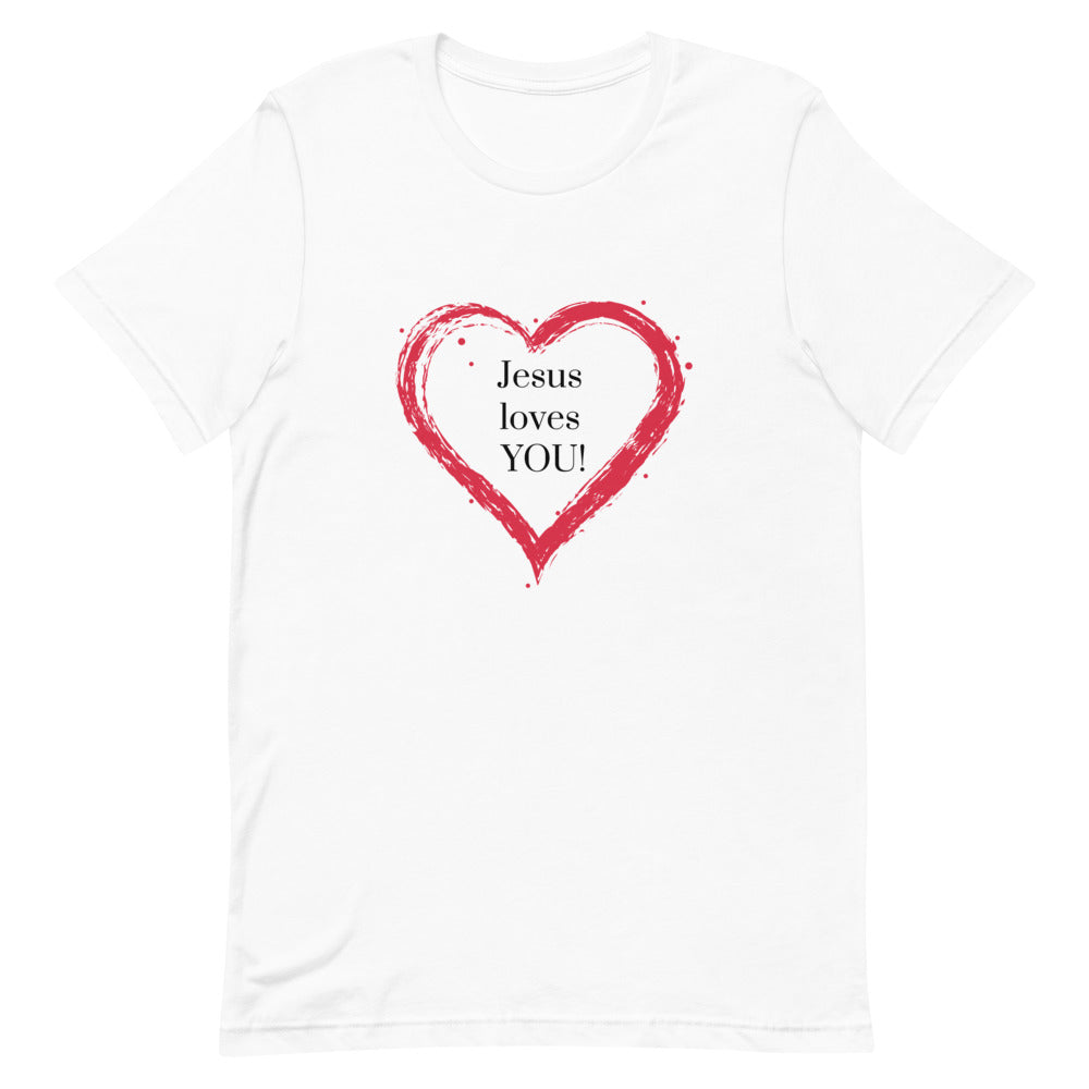 Jesus Loves You Heart T-Shirt