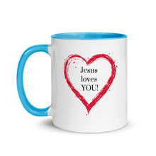 Load image into Gallery viewer, Jesus Loves You Heart Mug
