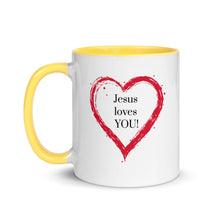 Load image into Gallery viewer, Jesus Loves You Heart Mug
